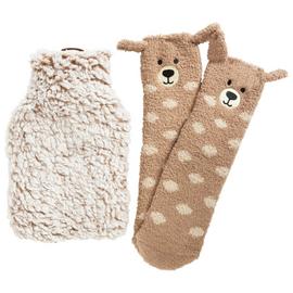 Argos Home Kids Hot Water Bottle Cover & Socks Gift Set