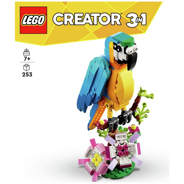 LEGO Creator Exotic Parrot 3-in-1 Creatures Building Set 253 Pieces