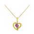 Revere Silver Created Ruby Heart Pendant 18 Inch Necklace