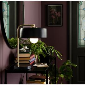 Habitat Minah Iron LED Table Lamp - Black & Brass