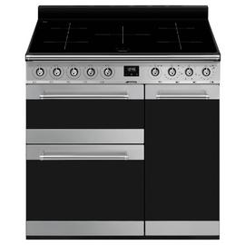 Smeg SY93I-1 90cm Double Oven Electric Range Cooker -S/Steel