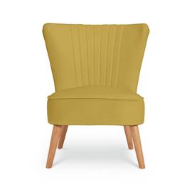 Argos Home Argyll Fabric High Back Chair - Blue & Yellow