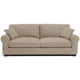 Argos Home Lisbon Fabric 4 Seater Sofa - Stone