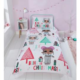 LOL Surprise Christmas White & Pink Kids Bedding Set- Single