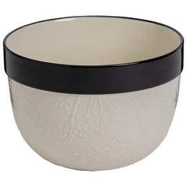 Habitat Winter Bouquet Stoneware Pudding Bowl - White