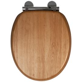 Croydex Moulded Wood Toilet Seat - Light Oak Effect