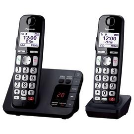 Panasonic KX-TGE822EB Big Button Cordless Phone - Twin