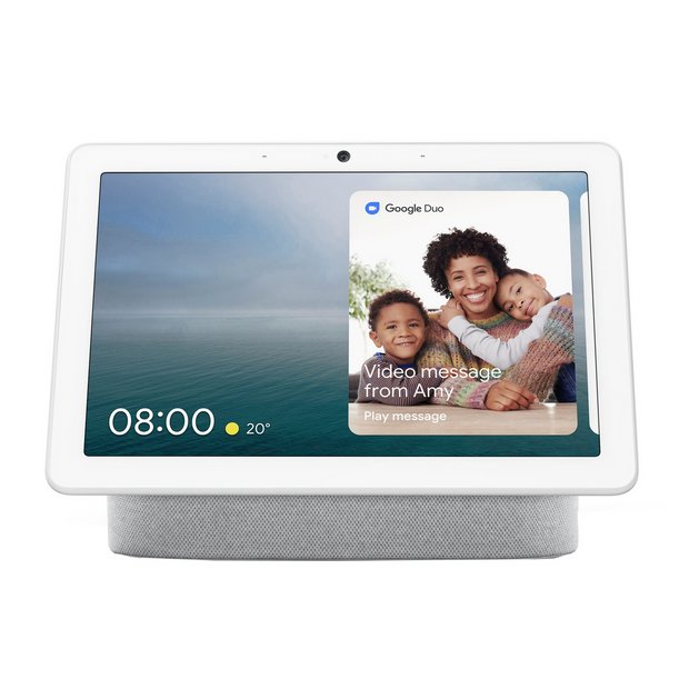 Buy Google Nest Hub Max Smart Display - Chalk | Smart speakers | Argos