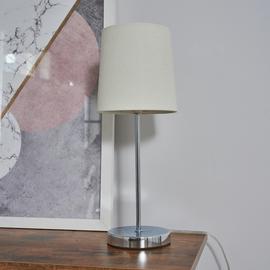 BHS Louisa Steel Touch Table Lamp - Chrome