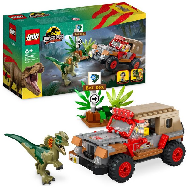 Buy LEGO Jurassic Park Dilophosaurus Ambush Dinosaur Toys 76958