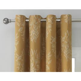 Argos Home Floral Jacquard Lined Eyelet Curtains