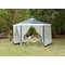 Argos Home 4m Hexagonal Garden Gazebo with Side Panels -Blue