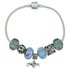Moon & Back Sterling Silver Made Up Lilacy Blue Mum Bracelet