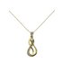 Revere 9ct Gold Diamond Infinity Pendant 18 Inch Necklace