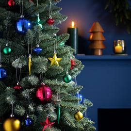 Habitat Pack of 49 Christmas Baubles - Multicoloured