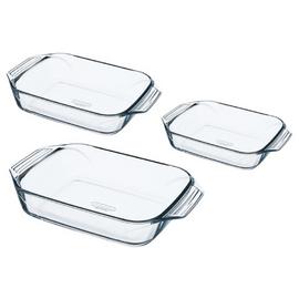 Pyrex Irresistible 3 Piece Glass Roaster Set