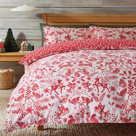 Argos Home Christmas Festive Folk Print Bedding Set