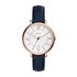 Fossil Ladies Jacqueline Navy Leather Strap Watch