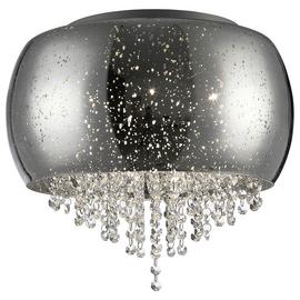 Impex Rimini Metal 3 Light Flush to Ceiling Light - Chrome