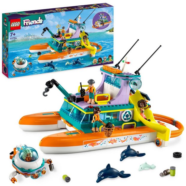 Buy LEGO Friends Sea Rescue Boat Toy with Dolphin Figures 41734