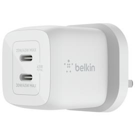 Belkin 45W Power Delivery Dual USB-C GaN Wall Charger-White
