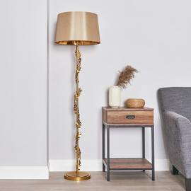 BHS Brooklyn Stem Stick Floor Lamp - Brass