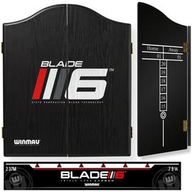 Winmau Blade 6 Dartboard Cabinet and Oche Throw Line