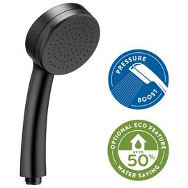Croydex Presion 1 Function Shower Head - Black