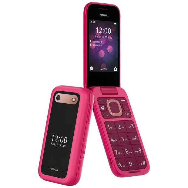 Buy SIM Free Nokia 2660 Flip Mobile Phone - Pink, SIM free phones
