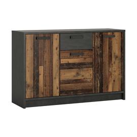 Nubi 3 Door 1 Drawer Chest - Wood Effect