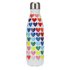 Rainbow Heart Print Water Bottle - 500ml