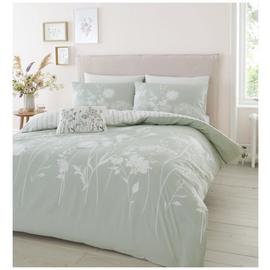 Catherine Lansfield Meadowsweet Green Bedding Set- King size