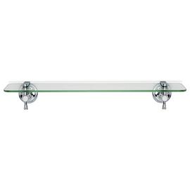 Croydex Traditonal Glass Shelf - Chrome