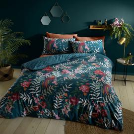 Catherine Lansfield Tropical Birds Green Bedding Set