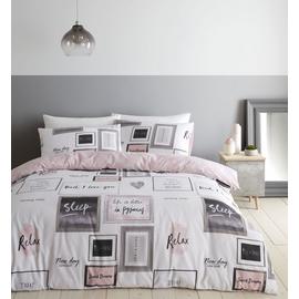 Catherine Lansfield Sleep Dreams Blush Bedding Set - King