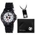 Kids Tikkers Black Football Watch Set