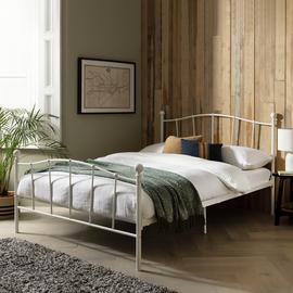 Argos Home Fleur Double Metal Bed Frame - White