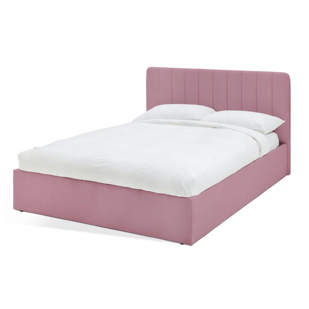 Pink double deals storage bed