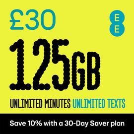 EE 125GB Pay As You Go SIM Card