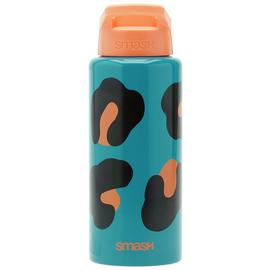 Smash Leopard Print Teal Orange Sipper Water Bottle-1litre