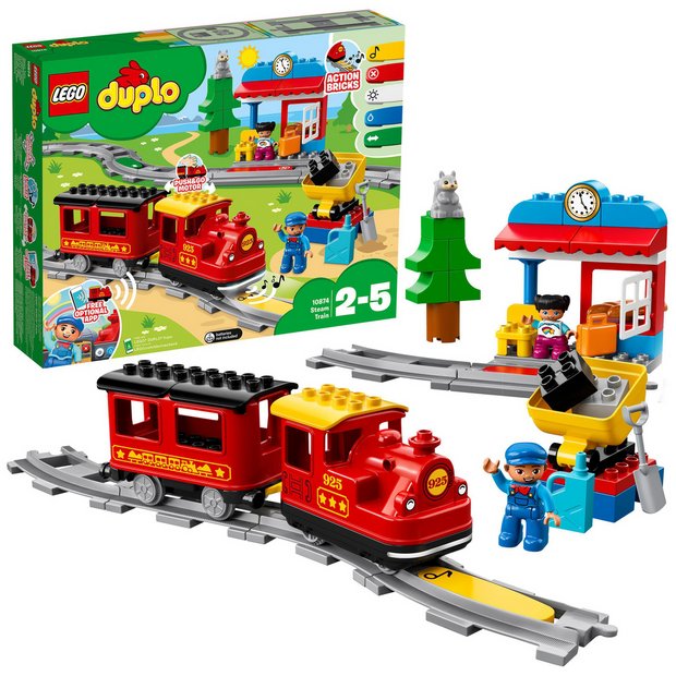 Buy LEGO DUPLO My Town Steam Train Set with Action Bricks 10874