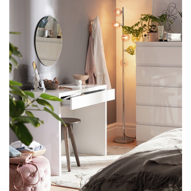 Compact dressing table deals white