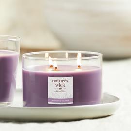 Natures Wick Large Multi Wick Candle - Lavender & Oat Milk