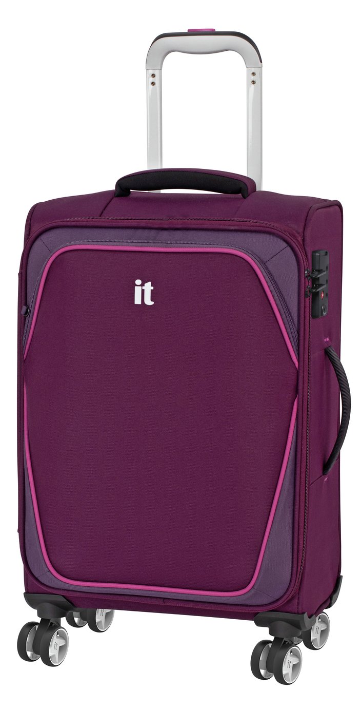 purple suitcase