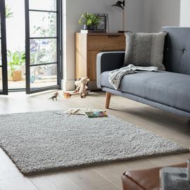 Habitat Cosy Grey Shaggy Rug - 200x290cm