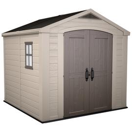 Keter Factor Plastic Garden Shed - 8 x 8ft, Beige