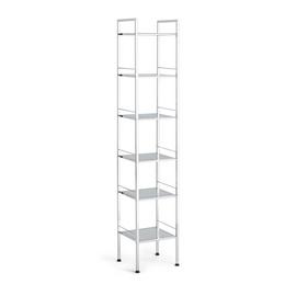 Habitat 6 Tier Bathroom Storage Shelf Unit - Chrome