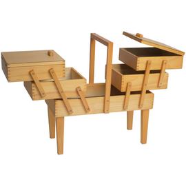 Hobby Gift Cantilever Sewing Box - Beech Wood
