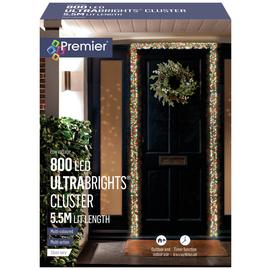 Premier Decorations 800 Multicoloured LED Christmas Lights