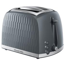 Russell Hobbs Honeycomb 2 Slice Grey Plastic Toaster 26063